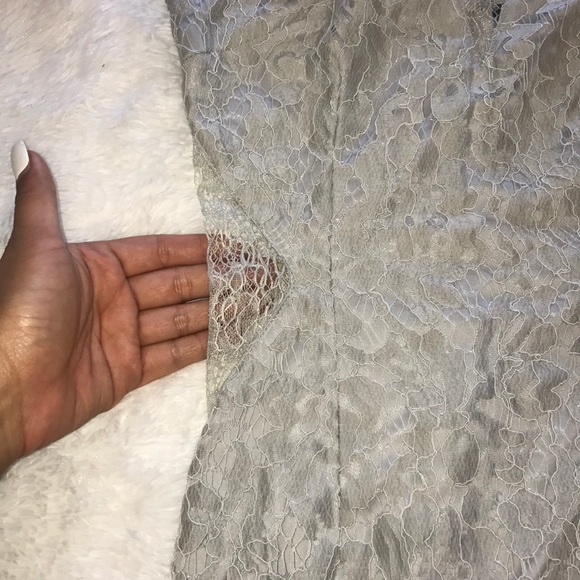 FINAL SALE-THE MYSTYLEMODE GRAY DOUBLE LINED SUEDE SWEETHART MIDI DRESS